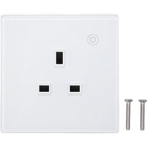 Prise intelligente murale WiFi 16A 95-245V UK, panneau de minuterie ABS, prise télécommandée sans fil pour maison connectée. (1/5)