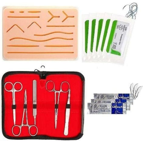 Matériel pédagogique : un kit de suture complet pour développer et améliorer les techniques de suture. (1/4)