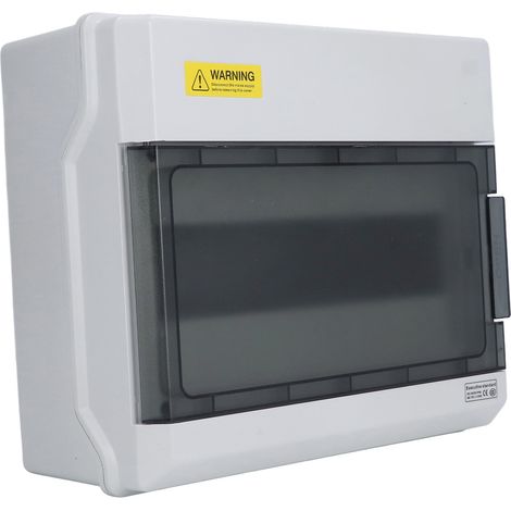 Boîte de distribution étanche 12 modules, coffret de jonction en plastique avec couvercle transparent, montage sur rail DIN (1/5)