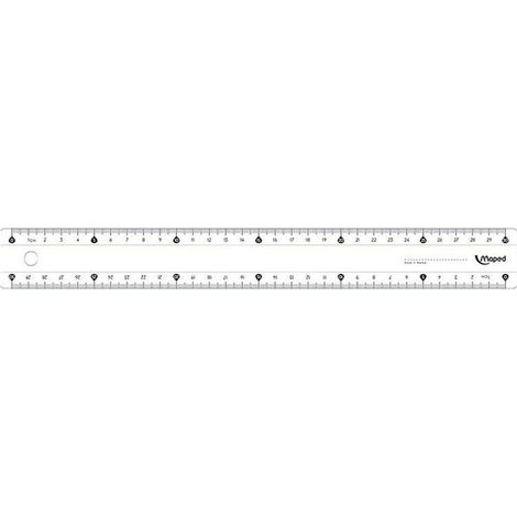 Maped Règle, Essentials 146 avec étui de protection 30 cm - M146119