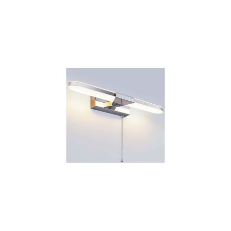 Lampe Miroir LED Salle de Bain 40CM Lampe pour Miroir Lumineux LED Applique Murale Lumiere Miroir Salle de Bain Avec interrupteur à tirette 3000K 920LM 8W IP20 Acrylique Lumières [Classe énergé (1/4)