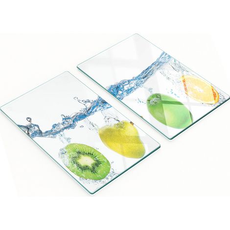 Tablas de vidrio decorativas multifuncionales para cocina, para frutas y agua, 2x30x52 cm.