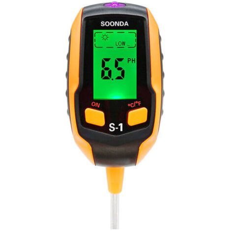 4 in 1 Digital Soil pH Tester: Measures soil moisture, light, pH and temperature. Gardening tool kit for plant care. (1/5)