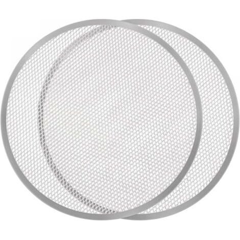 (Lot de 2)Large Plaque de Cuisson Perforée Pizza 40 cm - Plaque Pizza Four Pro Cuisson Rapide & Uniforme - Alliage Alu, Sans Soudure - Antiadhésif, Anti Rouille, Sans BPA, Adapté Four (1/4)