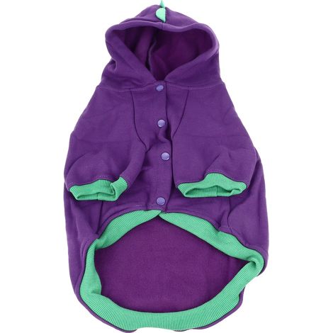 Sweat à capuche d'Halloween pour chien, imprimé unique de petits monstres, taille 2XL, confortable et ajustable. (1/5)