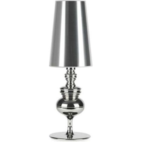 Lampe décorative de style européen pour salon, lampe de table, petite lampe de chevet, argentée, 15 x 46 cm
