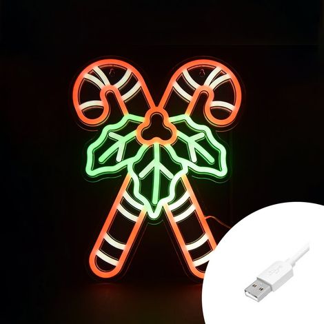 Bastoncini di zucchero luminosi da 30x40cm Led Neon Flex USB da interno Wisdom da rivedere (1/2)