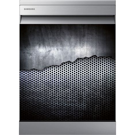 Stickers Lave vaisselle - Métal - 60x60 cm - Adhésif + Protection BRILLANTE (1/2)