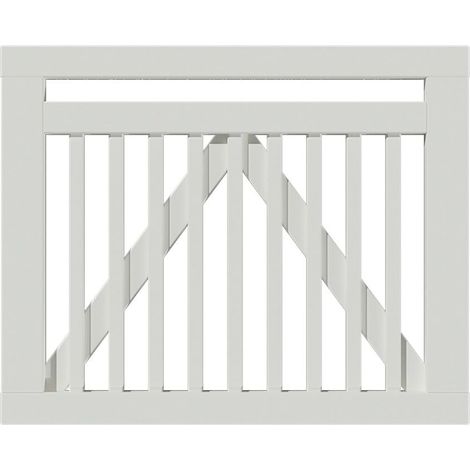 Plus Tor Linea 100 x 80 cm RAL 9010 Weiß (1/2)