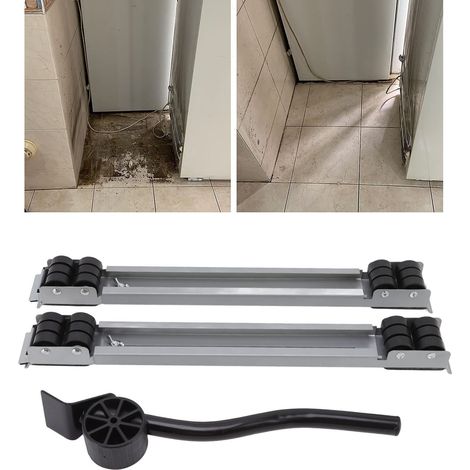 Rueda giratoria de alta resistencia con función extensible – Base extraíble con 24 ruedas dobles para lavadora/refrigerador/muebles (capacidad de carga 300 kg) (1/5)