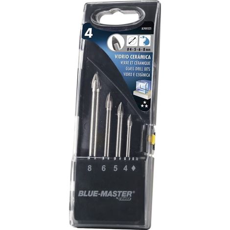 Estuche de Brocas para Cristal y Cerámica BC909325 BLUE MASTER