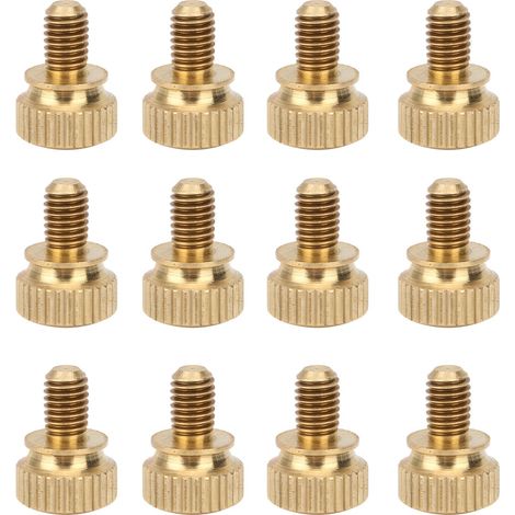 50 Vis moletées en cuivre pur à tête plate bombée, antidérapantes, pour applications industrielles (M5 x 8mm) - Lot de 50 (1/5)