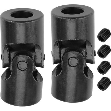 Accouplement d'arbre à Joint universel, 2 pièces, 12mm ID 24mm OD 51mm de longueur, connecteur de moteur de coupleur en U pour modèle de voiture, bateau, Robot