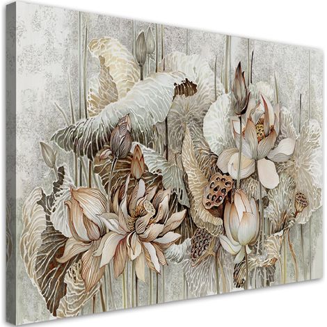 Tableau sur toile Fleurs de saint lotos 60x40