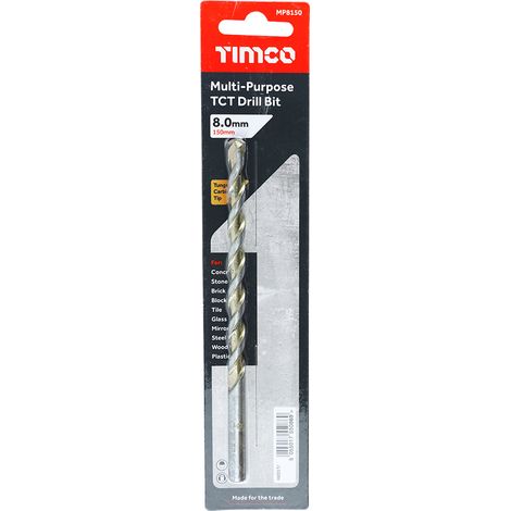TIMCO TCT Multi-Purpose Drill Bits - 8.0 x 150