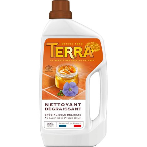 Nettoyant Dégraissant Spécial Sols Délicats - Au Savon Noir à l’Huile de Lin - 99% d’Ingrédients d’Origine Naturelle - Certifié ECOCERT Écodétergent - Fabriqué en France - 900 ml (1/5)