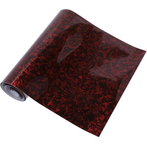 Film Autocollant pour Voiture, Finition Carbone Brillant, Motif Fleur Rouge, 200 X 30 Cm, Vinyle Pet 5,5 Mil, 1 Pièce, Universel (1/5)
