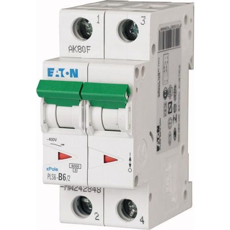 Disj. PLS 2X6A 6kA (EN 60898) cbe C 000242874 EATON PLS6-C6/2-MW