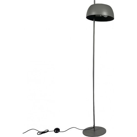Grand lampadaire avec abat-jour en métal gris H146 cm - POLY 5560 (1/5)