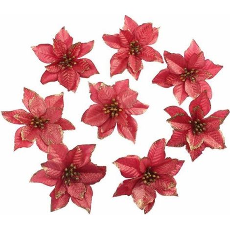 10 Décorations de sapin, 15 cm, Plastique rouge, Intérieur, Classique (1/4)