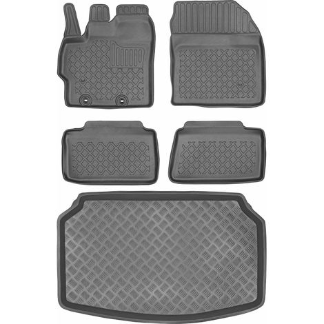 Toyota Yaris IV Hatchback 2019 SET - Alfombrillas para coche + alfombrilla para maletero