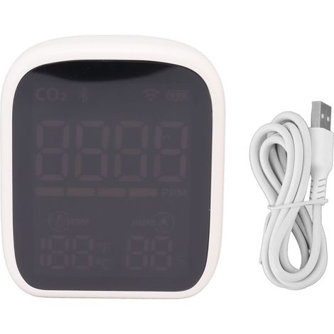 Moniteur d'Air Intelligent 3 en 1 avec Détection Automatique de Luminosité et Charge USB pour Tuya (1/5)