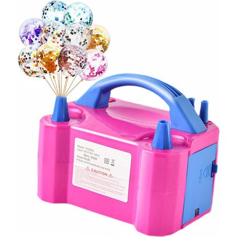 Gonfleur électrique ballon 600W double buse pompe à air pour mariage anniversaire fête (1/5)