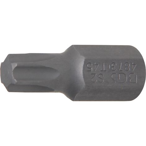 Inserto  lunghezza 30 mm  attacco esagono esterno 10 mm (3/8")  profilo a T (per Torx) T45
