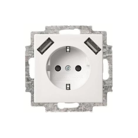 Busch-Jaeger SCHUKO-2x USB Steckdose 20 EUCB2USB-914 (1/5)