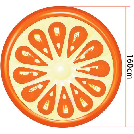 Flotteur de piscine pour adultes, hamac de flotteur de piscine pour adultes, radeau de piscine (taille gonflable: 160x160cm, Orange) (1/5)