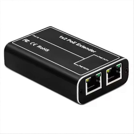 Répéteur PoE à 2 ports, conforme à la norme PoE+ IEEE 802.3af/At (1/5)