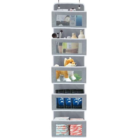 Türhänger, Vorratsschrank mit 5 Ablagen, faltbarer Wandorganizer für Schlafzimmer, Babyzimmer, Speisekammer, Kleiderschrank, Studentenwohnheim, Babyaufbewahrung (1/5)