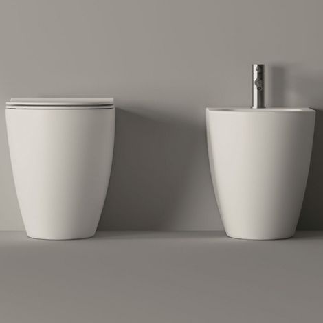 Bidet FORM a poser Blanc brillant. sans bonde