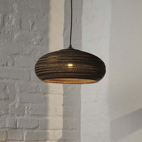 [GEBRAUCHT] B-Ware OSRAM Hängeleuchte Pendelleuchte DROP braun Pappe Stahl E27 nachhaltige Lampe (1/2)