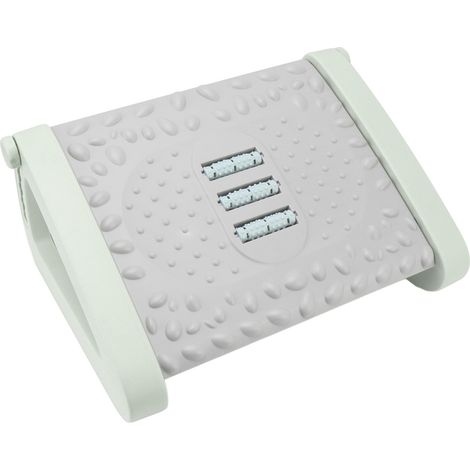Repose-pieds sous bureau 6 hauteurs réglables, tabouret ergonomique avec texture massage et rouleau pour bureau vert (1/5)