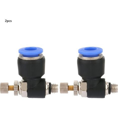 Raccord Pneumatique Rapide Connecteur Raccord de Tuyau Régulateur Pneumatique Régulateur, 2 pièces(SL6-M5) (1/4)