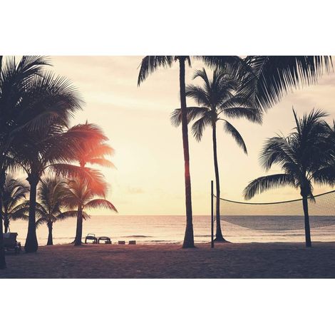 Tableau sur toile plage tropicale 30x45 cm - Impression sur Toile Murale Décorative - Image imprimée en HD sur Toile - Toile sur Châssis en Bois FSC - Fabriqué en France (1/5)