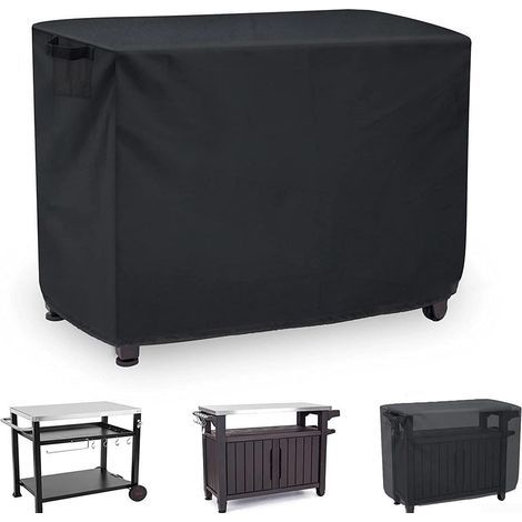 Nappe de table portable, imperméable et résistante à la poussière, housse de table d'extérieur avec tissu Oxford 420D et cordon de serrage réglable (140 x 61 x 81 cm) (1/5)