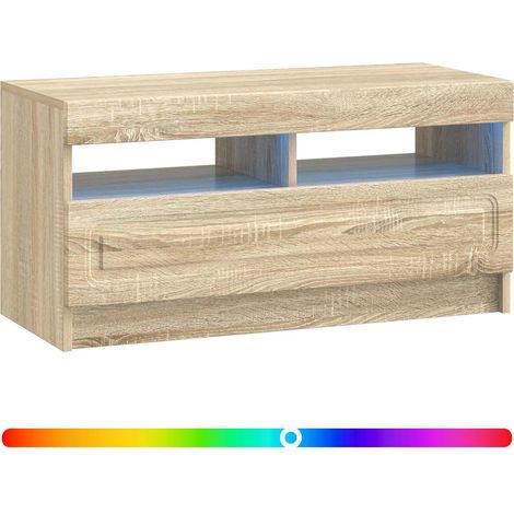 Maison Exclusive - LED-TV-Schrank Sonoma-Eiche Holzwerkstoff (1/5)