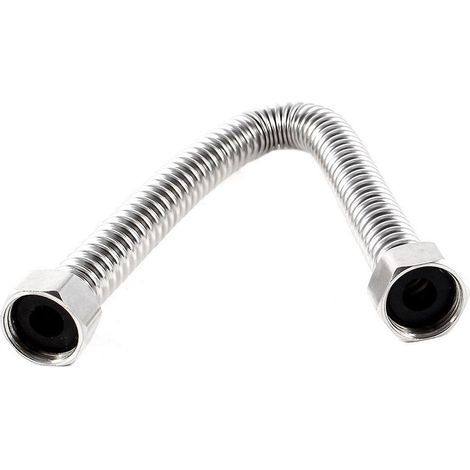 Flexible de douche en acier inoxydable 19 mm, 30 cm, argent (1/3)