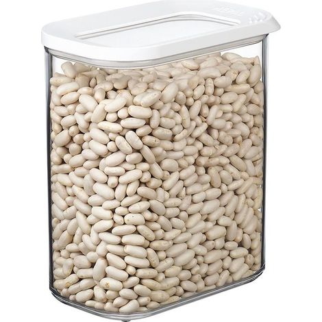 Mepal - Contenitore per Alimenti Modula - Contenitore Trasparente con Coperchio - Organizzatori da Cucina e Contenitore in Plastica - Impilabile ed Ermetico - 1500 ml - White (1/5)
