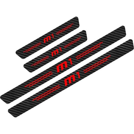 (Pour M4,police rouge) 4 autocollants de seuil de porte de voiture,garnitures et autocollants fins pour BMW Z4 E89 E85 M1 35i 40i Z1 M2 CS M3 E92 M5 M4 M6 Z3 Z8 (1/3)