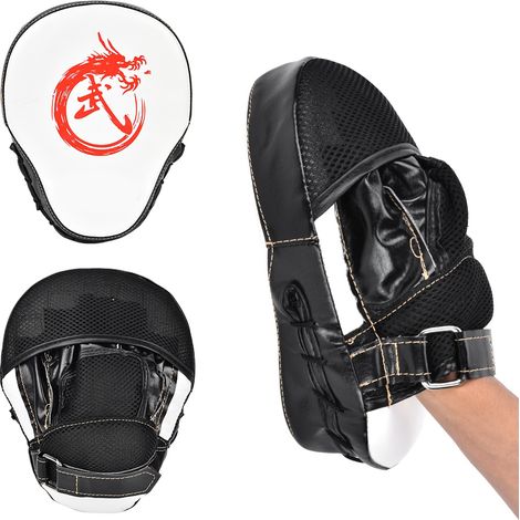 Gant de boxe incurvé en cuir PU, cible de frappe pour kickboxing, entraînement thaï et fitness (1/5)