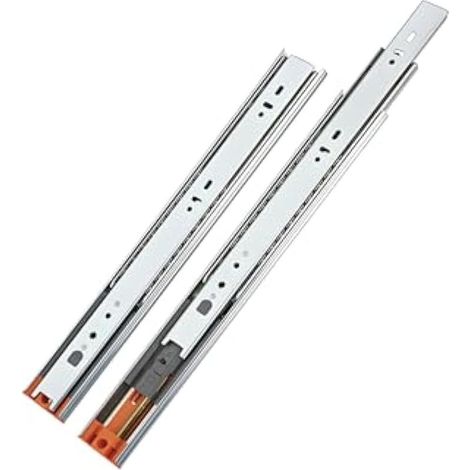 Coulisses pour Tiroirs 350 mm avec Amortisseur Tampon Soft Close Roulement à Bille Extension Totale de Tiroir Tail Glissière de Tiroir Capacité de Charge 35 kg (1 set) (1/5)