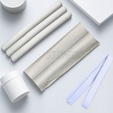 Joint de porte blanc, double silicone étanche, insonorisant, avec base en aluminium renforcé (1/5)
