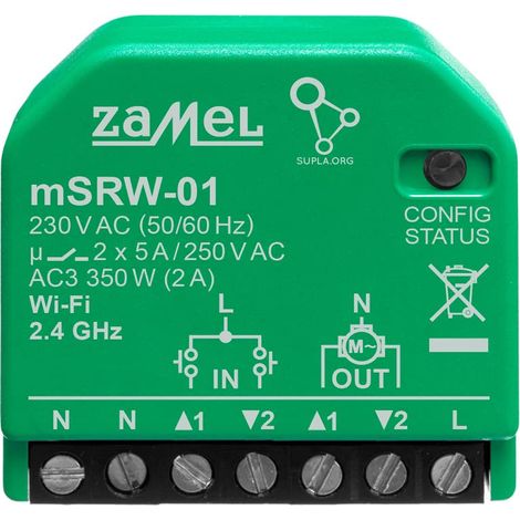 SUPLA ZAMEL UNTERPUTZ-WLAN-ROLLLADENSTEUERUNG IM MINI-WLAN-GEHÄUSE SPL10000022