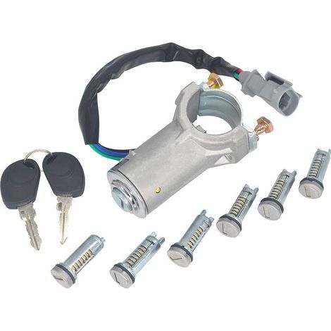Interrupteur de Réparation de Commutateur d'allumage, Serrure de cylindre de barillet d'allumage 2 clés pour Iveco Daily 2000-2006 2992551 2991727 (1/5)