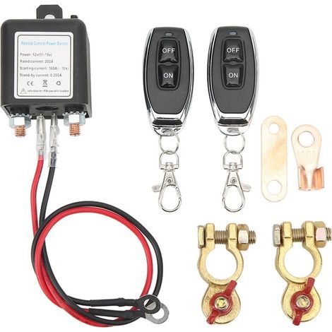 QiMeiTech DC12V Coupe Batterie à Distance, Coupe Circuit de Voiture Anti Vol Empêche La Décharge de La Batterie, Courant élevé Coupe Batterie Maître pour RV ATV Voiture Bateau, Distance de Contrôle(2) (1/5)