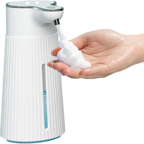 Berührungsloser Schaumseifenspender, vollautomatischer Schaumseifenspender, 40 ml, wandmontiert, wiederaufladbare USB-C-Pumpe, wasserdicht, für Küche, Badezimmer, Arbeitsplatte