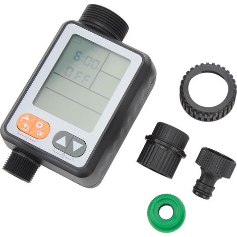 Minuteur d'arrosage automatique pour tuyau de jardin, irrigation agricole, écran 3 pouces, délai de pluie, contrôle enfant (1/5)